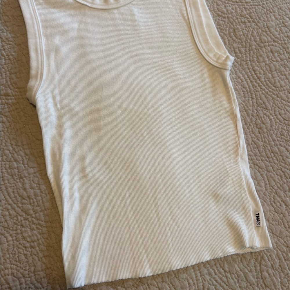 H&M Cream Ribbed Tank Top for Kids
